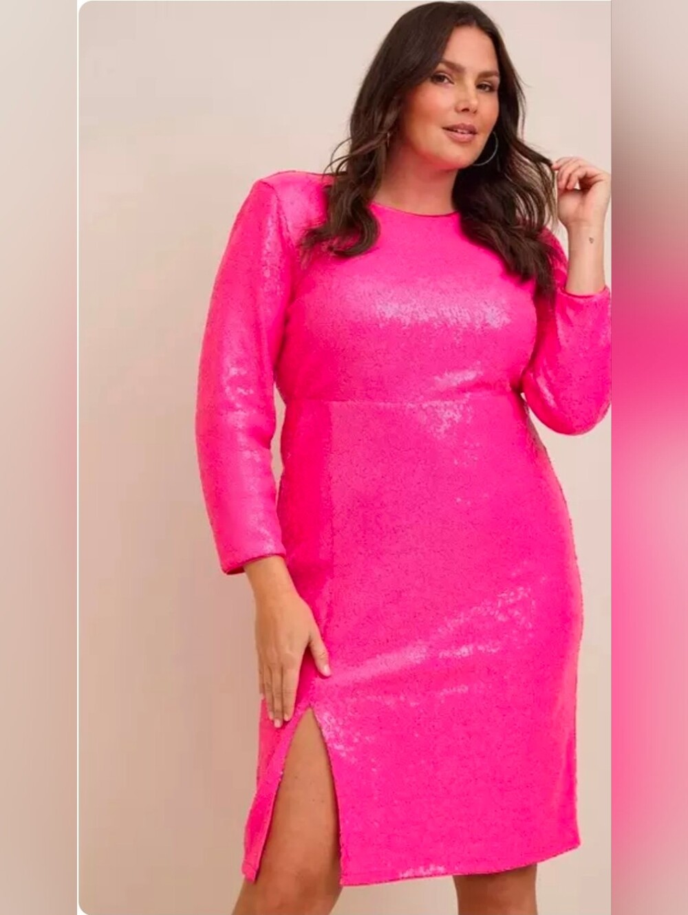 Torrid Hot Pink Sequin Dress
